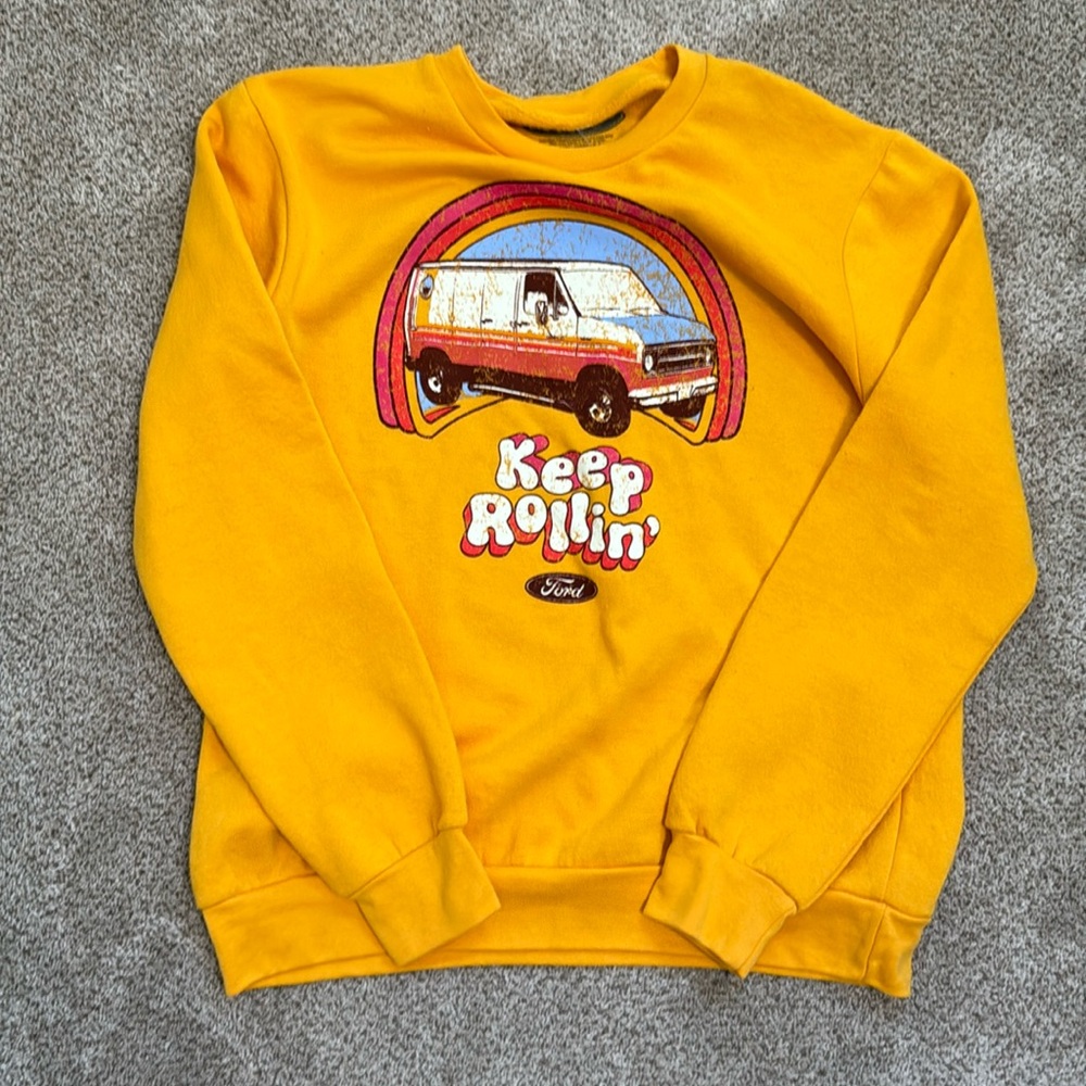 Ford sweater “keep rollin” mens size s